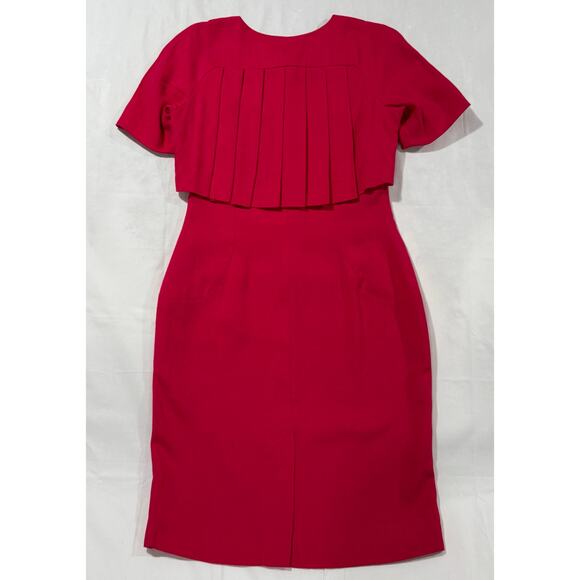 Vintage Gillian Dress 1980's Fushia Pink ILGWU Made in USA Size 8 (055) - Picture 5 of 10